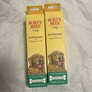 NWT! Burt Bee's Dog Toothpaste Set of 2